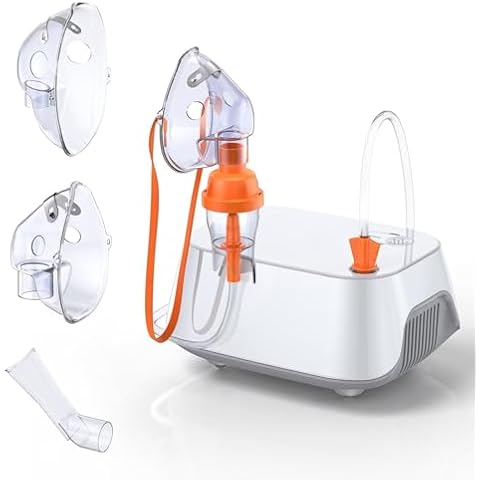 Nebulizer Machine - Nebulizer for Adults and Kids, Nebulizer Machine with Nebulizer Mask, Mouthpiece and Tubing for Home Use (White) Cover