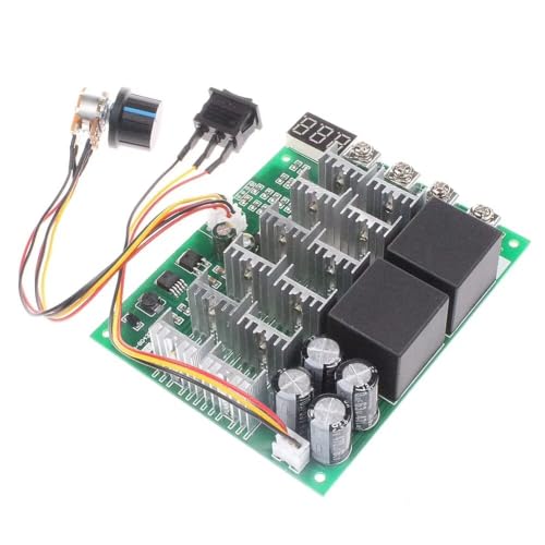 Controlador de motor DC PWM VIDOO de 10V a 55V con tacómetro digital e interruptor de reversa 5