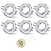 OPPER LED Einbaustrahler 6 Pack GU10 Einbaurahmen Schwenkbar led spot Einbauleuchte in Alu gebürstet Optik,Einbauleuchten rahmen für LED/Halogen Leuchtmittel Inkl. GU10 Fassung, Rund