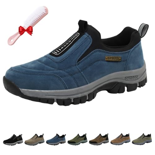 Enjerr Orthopedic Shoes Men, Men's Waterproof Breathable Arch Support Hiking Shoes, Non-Slip Slip-On Sneakers - Main Image