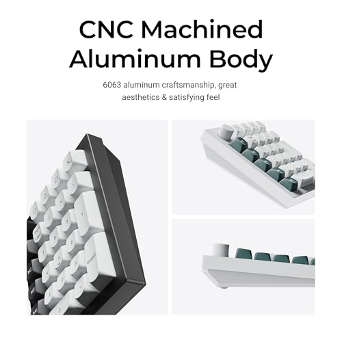 Keychron Q0 HE Kabelloser Magnetisches Numpad, 2,4 GHz/Bluetooth 5.1, Schnelltrigger, RGB, programmierbarer mit QMK, Hot-Swap-fähig, CNC-gefrästes Aluminium-Numpad für Mac, Windows und Linux – Schwarz