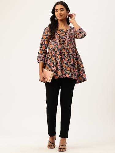 Image of Princess Cut Top for Women - 3 /4 Sleeves with Front Drawstrings (S-XXL)