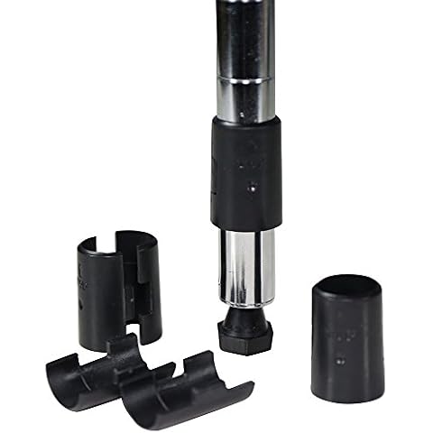 Apollo Hardware 7/8 Inch Shelf Clips/Split Sleeves, Black, 2 Pack / 8 Pair (7/8" & 22.2mm Diameter Post Size) Cover