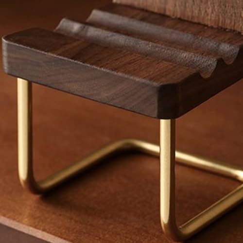 Soporte de teléfono para escritorio que evita dolores de cuello gracias a su madera ajustable 7