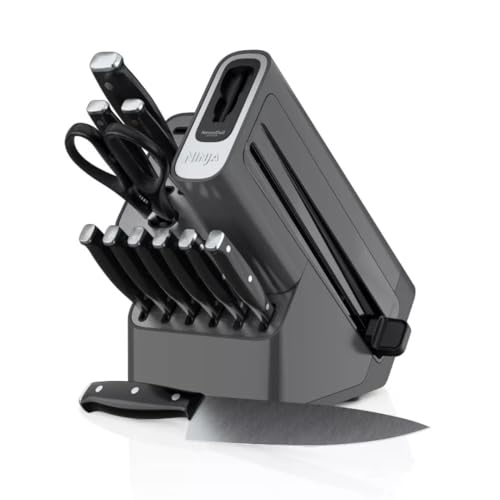 NeverDull Essential 12 Piece Knife System with Built in Sharpener -  - High Carbon Stainless Steel, Hand Wash - NINJA K12012