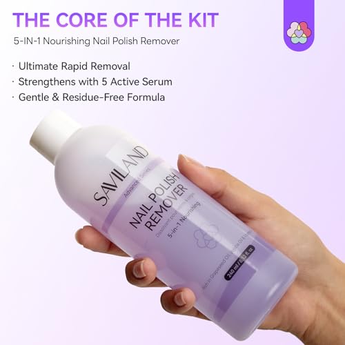 Image of Saviland Essentials Nail Polish Remover Machine: Nail Soaking Bowl & Acetone Nail Polish Remover Gel Nail Remover Machine with Nail Soak off Bowl Soaker Tech Acrylic Nail Remover Steam Salon Home DIY