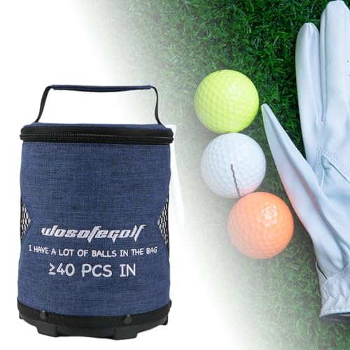 Bolsa para guardar bolas de golf de PVC azul para evitar pérdidas en el campo 5