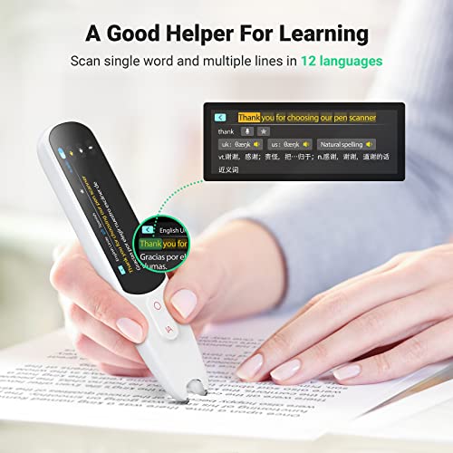 Pen Scanner, Text to Speech Device for Dyslexia, OCR Digital Highlighter Reader Pen, Exam Reading Pen, Bluetooth Langage Translator, No Monthly Fee - Thumbnail 4