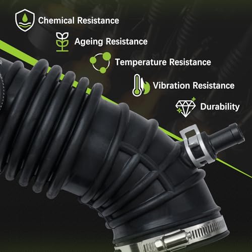 Image of 16576-4W00A Air Cleaner Intake Hose Tube With Clamps for 2001-2003 Infiniti QX4 V6,2001-2003 Nissan Pathfinder V6