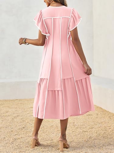Robe midi d'été ample : masquez les complexes avec style grâce aux manches volantées
