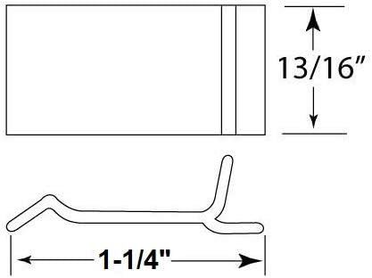 GoodsZone 10/Pack Table Top Rim Clips Nylon Patio Table Glass Acrylic Tops Furniture Repair 1.23" or 1.575" Length, Сhoose Color and Size (1.23" x 0.76", Black)