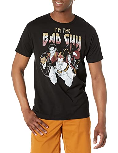T-Shirt Disney Villains Homme Noir L en coton confortable pour fans de mechants