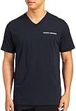  Under Armour Charged Cotton Microthread V-Neck T-Shirt Black-Steel - XL