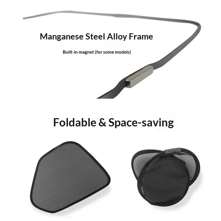 Pare-soleil magnétique Mitsubishi Outlander 2012-2020 pour vitres de triangle arrière 2PCS - 3