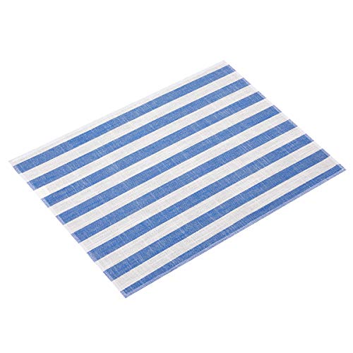 Sets de table à rayures bleus rockcloud lavables anti-tache cuisine - 4