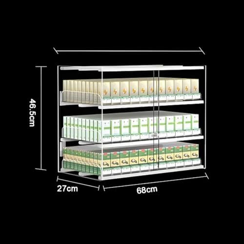 Acrylic Cigarette Display Cabinet with Lockable Door, Wall-Mounted Storage Rack, Perfect for Markets, Retail Stores, and Convenience Shops