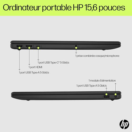 HP 15 fd0001sf Ordinateur Portable 15 6" FHD PC Portable Intel Celeron N100 RAM 4 Go UFS Intel UHD Graphic Windows 11 Laptop Clavier AZERTY - vue 8