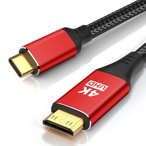 4K USB C to Mini HDMI Cable 2FT Supports 4K@60Hz 2K@120Hz High Speed Type-C to Mini HDMI Uni-Directional Cord for Steam Deck ROG Ally Laptop MacBook KYY ARZOPA MNN Portable Monitor