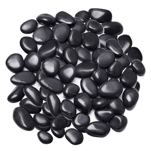 TODOSTONES Piedras Negras para decoración Interior. 20-40 mm (1Kg)