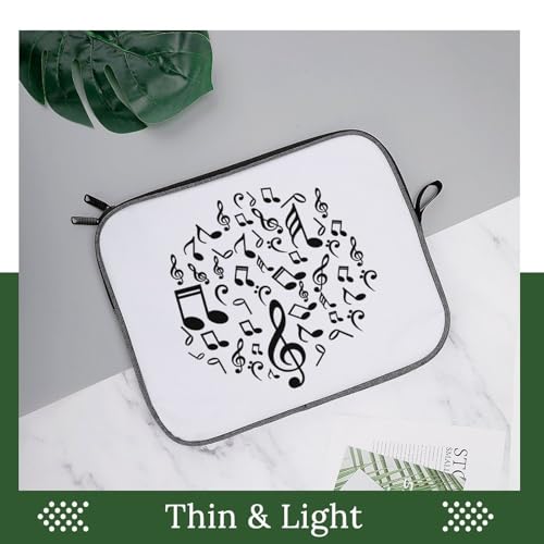 Funda para portátil de 13 pulgadas que evita arañazos con diseño de notas musicales 4