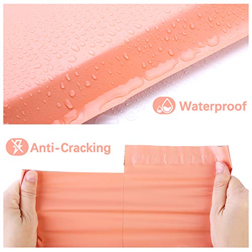 Image of Metronic Poly Mailers 12x15.5 200 Pack Self-Seal Shipping Bags, Peach Pink | Strong Adhensive, 2Mil Thick, Waterproof, Tear-resistant, Mailers Poly Bags Shipping Envelopes for Clothes and Small Business