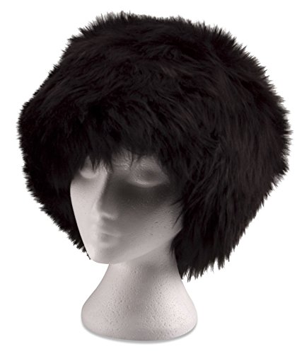Nordvek - Gorro ruso para mujer estilo Zhivago - 100% piel de oveja auténtica - Talla única - # 504-100 - Negro