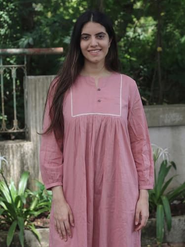 Image of GoSriKi Women's Vertikal Solid A-Line Kurta with Pant | Ethnic Kurta Set for Women | Viscose Blend Casual Office Wear Kurta Pant Set | Festive Traditional Outfit for Daily & Party