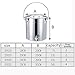 Stock Pot - Soup Pot With Lid, Stock Pot, 201 Stainless Steel Soup Bucket/Sealed Bucket/Transportation Bucket, Wine Tank With Tap, For Water Milk Tea Milk Storage Bucket (Size : 21L)