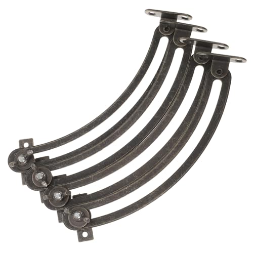 LIFKOME 4個 リフトアップヒンジ 可能 古仕上げ 耐久性アイアン製 キャビネットドア ソフトク機能付き 家具用上下翻曲手