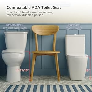 DeerValley Two-Piece Elongated Toilet ADA 17.9” High Toilet for Bathrooms, 1000g Map High-Efficiency, 12" Rough-In DeerValley Two Piece Elongated Toilet ADA 179 High Toilet for Bathrooms 1000g Map High Efficiency 12 Rough In