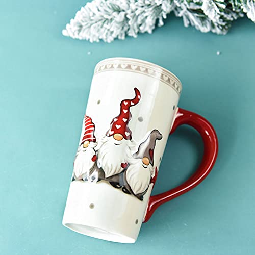 Zerodeko Christmas Coffee Mug Holiday Coffee Mug Ceramic Tea Cup Gnome Milk Cup Festive Seasonal Holiday Cup Cute Kindness Gift For Christmas Birthday #TOP7