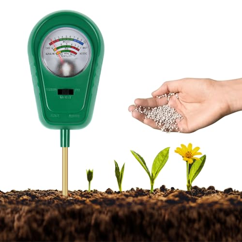 ANOMM Verde Medidor Humedad Planta, 3 En 1 Medid Humedad, No Requiere Pilas