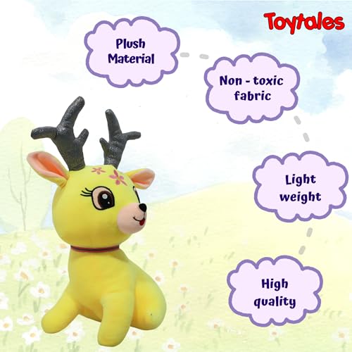 Image of TOYTALES Reindeer Soft Toy for Kids | Plush Stuffed Animal Deer | Soft Toys for Baby Girl & Baby Boy | Big Cute Cuddle Plush Toy for Girls & Boys, 40 CM