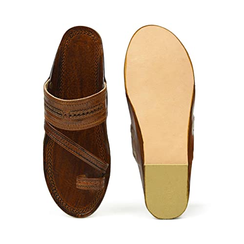 Step Up Men's Ethnic Leather Kolhapuri Chappal Kolhapuri Chappal for Men Ethnic Handmade Soft