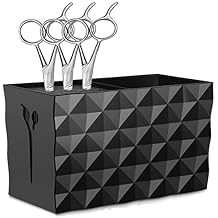 Salon Shears Rack for Hair Stylist Scissors Container for Pet Grooming Hair Cutting Organizer Storage Box Salon Shear Holder Combs Clips Brushes Hairdressing Combs Organizer Black