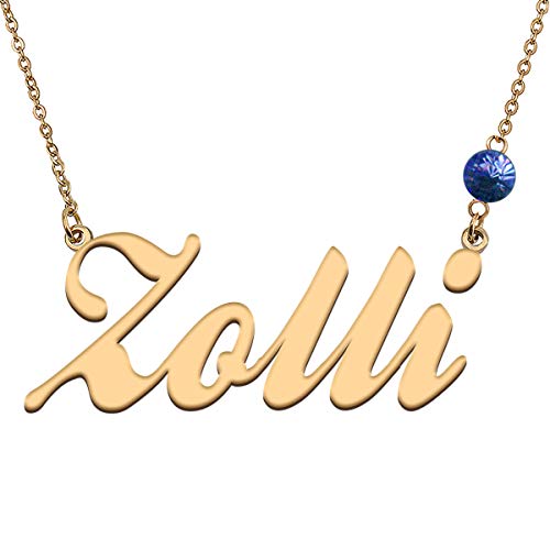 HUAN XUN Custom Choker Birthstone Zolli Name Necklace Best