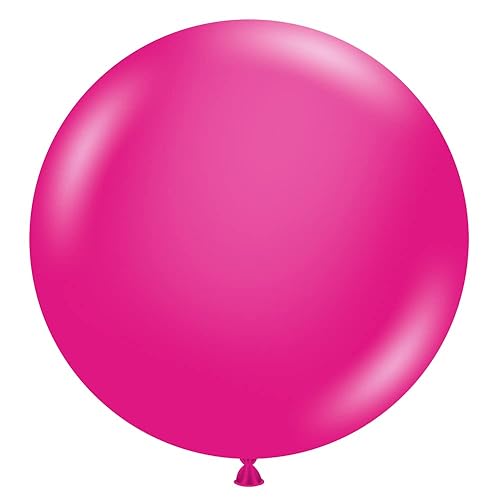 Tuftex 25pcs 24" Hot Pink Latex Balloons - Round, General Celebration - Unisex-Kids