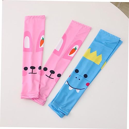 ADOCARN 5 Pares De Mangas De Gelo Para Crianças Mangas De Braço Spf Capa De Braço De Resfriamento Ca