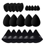 21 pcs Black Makeup Sponge Bulk:Makeup Sponges 21 Pcs for Liquid, Cream, and Powder, Multi-colored Pink make up sponges for foundation