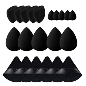 21 pcs Black Beauty Blender Makeup Sponge Bulk:Blender Sponges 21 Pcs for Liquid, Cream, and Powder, Multi-colored Pink make up sponges for foundation