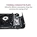GAS ONE GS-3800DF Dual Spiral Flame 11,000 BTU Portable Gas Stove with Heavy Duty Clear Carrying Case, CSA Listed , Black