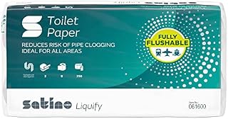 WEPA liquify Camping Papier toaletowy do samodzielnego rozpuszczania idealny do łodzi, kamperów, na zewnątrz, statków wycieczkowych, podróży, 8 rolek po 250 arkuszy, 2 fałdy - Made in Germany