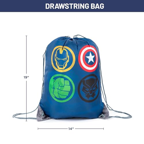 Jay Franco Marvel Avengers Battle Formation Slumber Sack - Cozy & Warm Kids Lightweight Slumber Bag/Sleeping Bag - Featuring Captain America, Iron Man, Black Panther, Hulk (Official Marvel Product)