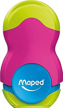 Maped Ofis Ve Kırtasiye 049121 Kalemtraş, Loopy Tek Delikli Silgili, Renkli