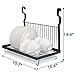 Eastore Life Hanging Dish Rack,Collapsible Dish Drying Rack with Drainboard, Stainless Steel Dish Drainer, Black