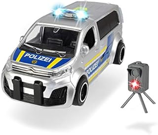 Dickie Toys 203713010 Citroen Space Tourer, samochód policyjny, radarfalle, kontrola radarowa, zabawka policyjna, 1:32, srebrny/niebieski