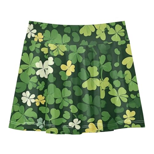 linqin Girls Tennis Skirts with Shorts Flowy Little Girls Golf Skort Cheerleading Skirts with Pockets