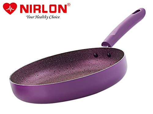 Image of Nirlon Regal Purple Aluminium Non-Stick Induction Base Fry Pan, Purple (24cm, 1.9Liter)