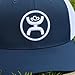 HOOEY O Classic 6-Panel Adjustable Trucker Hat w/Logo (Navy/White)
