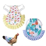THXFUNAREA 2 Pezzi Pollo Sella Wing Protector Grembiule di pollo con cinghie elastiche Sella di pollo Spring Wing Protector Per Pollame Gallina Pollo Gans Anatra